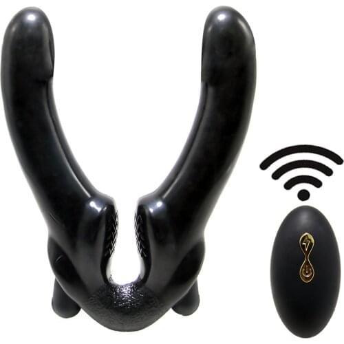 Wireless Remote Strapon Dildo Double Ended Penis For Gay Lesbian Adult Sex Toy Dick Erotic Toy Strapless Strap On Dildo Vibrator