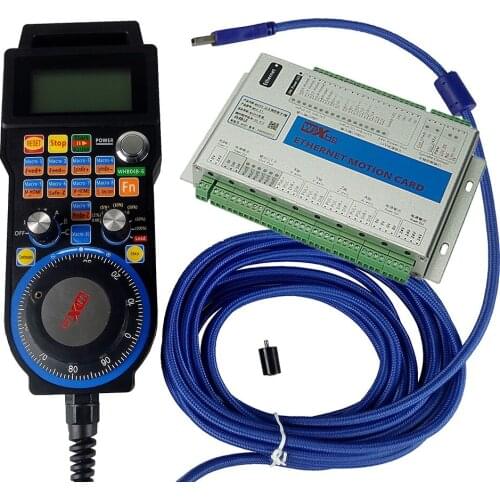 CNC Mach3 Controller Ethernet Breakout Board MKX-ET Specialfication 3/4/6 axis+WHB04B-4/6 Wired handwheel 2000KHz