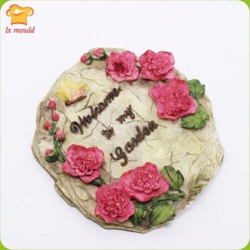 Flower Round Welcome Aromatherapy Silicone Mold Garden Listing Candle Decorative Silicone TOOLS