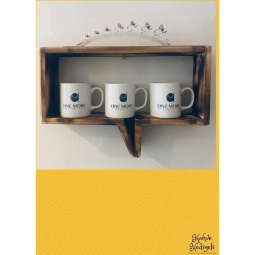 Wood Custom Design Speech Bubble Pattern Rack Spice Bookshelf Cup Holder