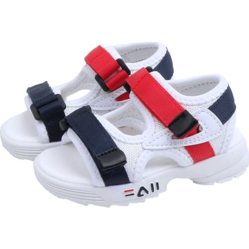 Kids Sandals Summer Beach Sandals New Childrens Sandals Fashion Casual Breathable Leather Shoes Boys Girls Non-slip Baby Sandal