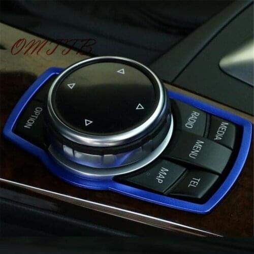 HOT Car Multimedia Button Decoration Stickers For BMW BMW X1 X3 X5 X6 E70 E83 E90 E91 F15 F16 F20 F21 F30 F10 car-Styling