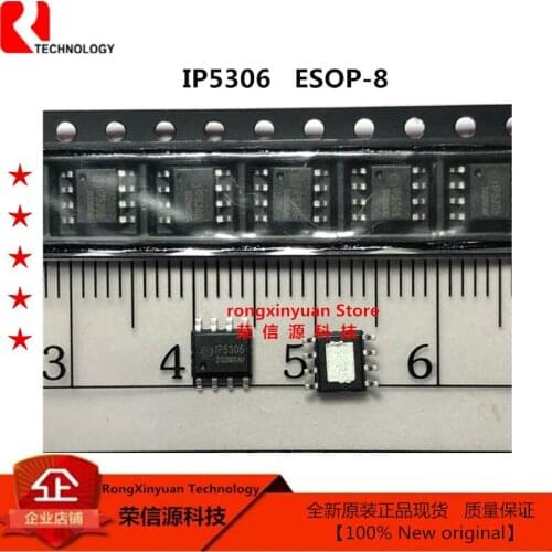 IP5306 2019+ ESOP-8 2.1A charging 2.4A discharge. protocols for fast charging protocol ICs for USB ports100% New original