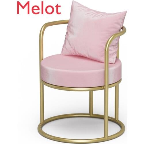 Nordic Metal Chair Milk Tea Shop Cafe Dining Chair with Backrest Living Room Balcony Leisure Tea Table and Chair High Quality