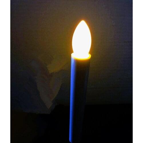 Set of 12 Flameless Led Taper Candles W/10-key remote controller timer candle stick wedding Church home decor H17.5cm-Warm white