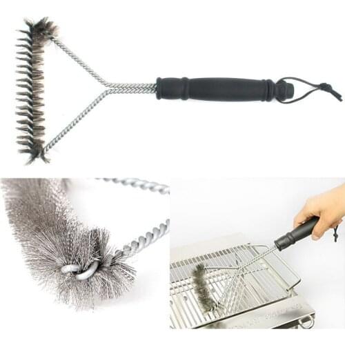 Stainless Steel Barbecue Cleaning Brush Cooking Tools Grill Brush Barbecue Gadgets Kitchen Accessories Tool Brushes