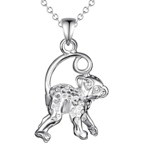 Wholesale Charm Silver color Pendants For Women Jewelry necklace Lady fashion jewelry pendant Monkey shape AN010/aqgajhna