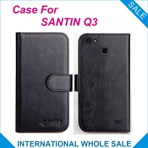 Original! SANTIN Q3 Case ,6 Colors High Quality Leather Exclusive Case For SANTIN Q3 Cover Phone Bag Tracking