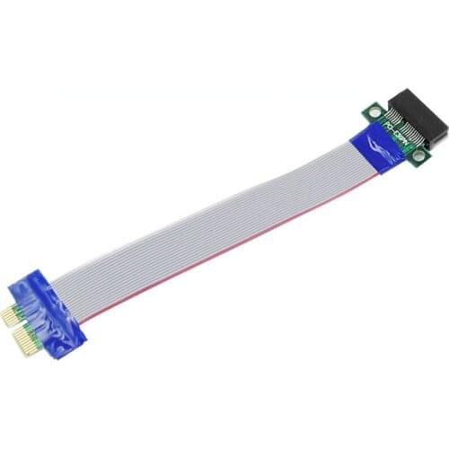 PCI-E 1X To 1X Flexible Ribbon Extension Cable PCI Express PCIE Riser Card Converter Extender For Graphics Card 19cm