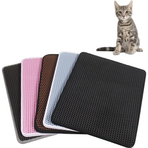 Pet Cat Litter Mat Double Layer Litter Cat Bed Pads Trapping Pets Litter Box Mat Pet Product Bed For Cats House Clean mat