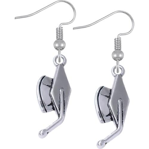 Popular Student Graduation Dr. cap Bachelor Hat Metal Pendant Earring eardrop