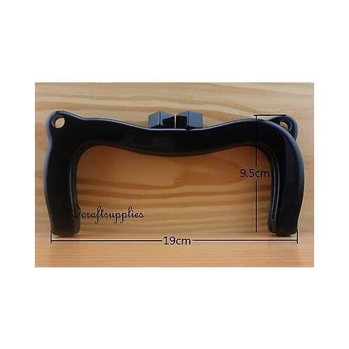 Purse frame 7 1/2 inch x 3 3/4 inch ( 19cm x 9.5cm ) black Acrylic Resin B80