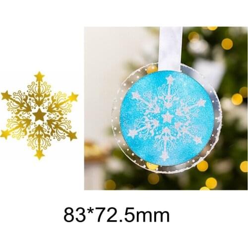 Christmas Snowflake Lace Hollowed Frame Hot Foil Plates For DIY Decorate Cards Photo Album Stencils Scrapbooking Craft New 2019
