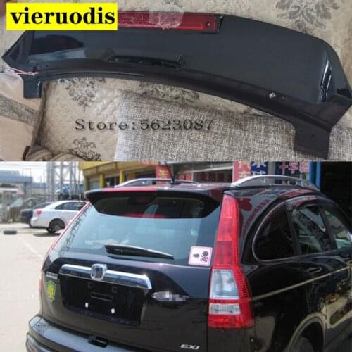 For Honda CRV Spoiler High Quality ABS Material Car Rear Wing Primer Color Spoiler For CRV Spoiler 2007 -2011 with LED light