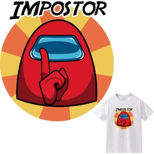 Video Game Impostors Clothing Thermoadhesive Patches Washable Child T-Shirt Iron-On Transfers For Clothes Cute Cartoon Stickers