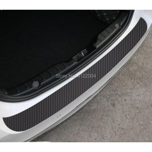 Rear Guard Bumper Protector Carbon Fiber Film Sticker For AUDI A4 A6 Q3 Q5 Q7 Volkswagen B5 B6 PASSAT CC TIGUAN SAAB OPEL