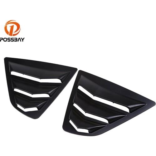 POSSBAY Rear Window Quarter Side Vent Window Louvers Scoop Cover for Toyota Camry Sedan 2018-Present Door Sun Shade Cover