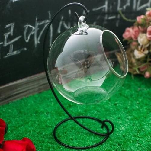 Black Spiral Ornament Display Stand Iron Tree Hanging Stand Rack Holder Decoration For Glass Globe Air Plant Home Wedding Decor