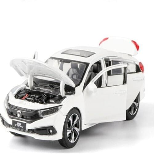 1:32 Honda Civic Car Zinc Alloy Toy Car Metal Diecast Vehicle Sound Light Cars Collection Model Children Gifts Toys For Boys