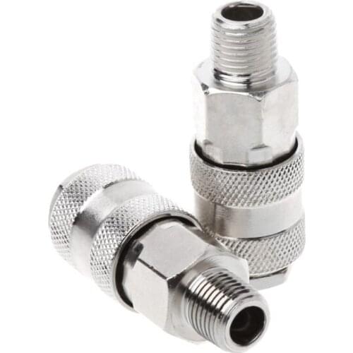 1 Pc Euro Air Line Hose Connector Fitting Female Quick Release 1/4 Inch BSP Male HOmeful