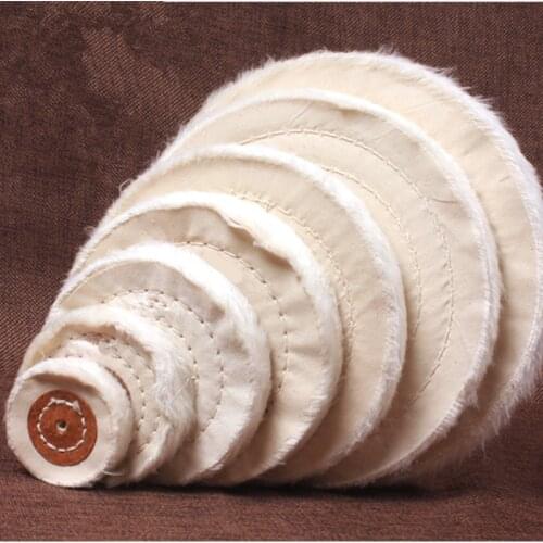 1Pcs Cotton Lint Cloth Buffing Wheel Gold Silver Jewelry Mirror Polishing Wheel 3"-8" Jewellery harder or softer Polishing Tool