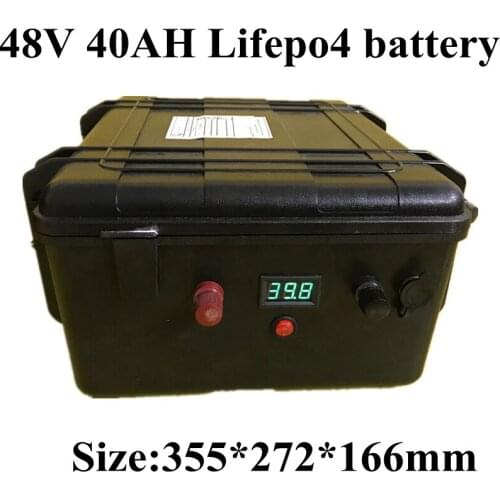 100% LiFePO4 48V 40Ah Battery Pack 2000W Electric Bicycle Battery with BMS + 5A Charger 48v lithium scooter electric bike EV RV