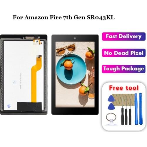 7" For Amazon Fire 7th Gen SR043KL LCD display panel touch screen digitizer assembly free tools