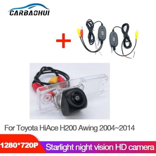 Car wireless Rear View Camera For Toyota HiAce H200 Awing 2004~2014 CCD HD Night Vision Waterproof car Backup Camera