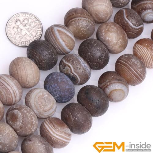 Natural Stone Botswana Agates Rondelle Frosted Acceories Beads For Jewelry Making Strand 15 inch DIY Jewelry Bead For Bracelet