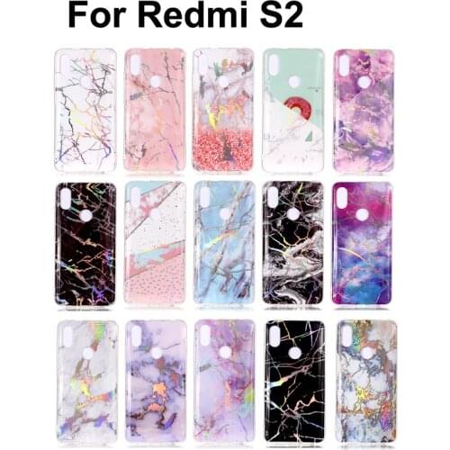 For Xiaomi Redmi s2 Laser print Marble painted TPU cover capa,Redmis2 hongmi s2 anti-fall silica soft back case funda