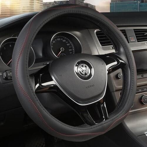 D Shape Car Steering Wheel Cover PU Leather For Nissan Qashqai J11 Nissan X-trail T32 Golf 7 Tiguan 2019 2020 Kia Optima K5 2021