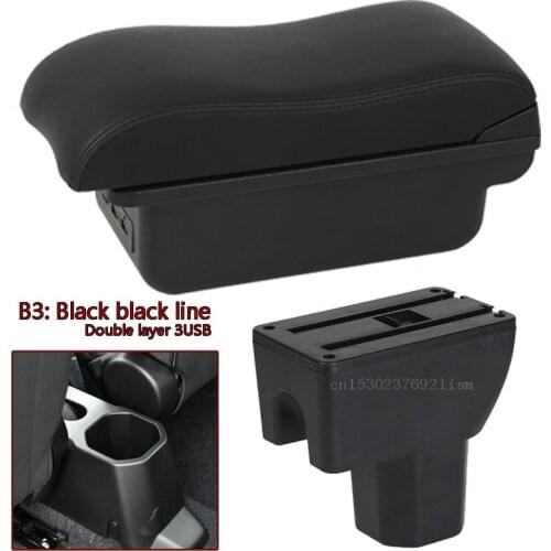 For Suzuki Ignis Armrest box For Suzuki Ignis Retrofit parts Interior Storage box USB LED Simple installation Car Armrest box