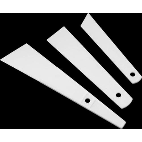 MIUSIE Sewing Leather craft Tools 20mm 30mm 40mm White Plastic Gumming Board Smear Glue Scraper Handmade Carving Stitching