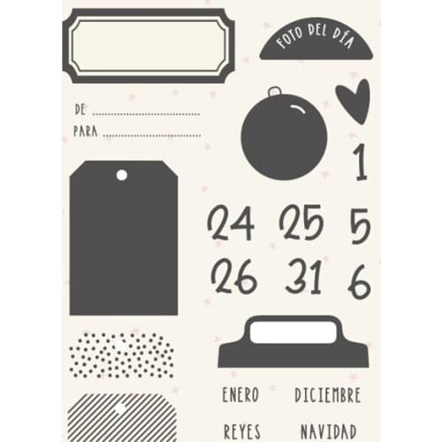 Spanish label stamp Clear Stamp for Scrapbooking Transparent Silicone Rubber DIY Photo Album Decor 78