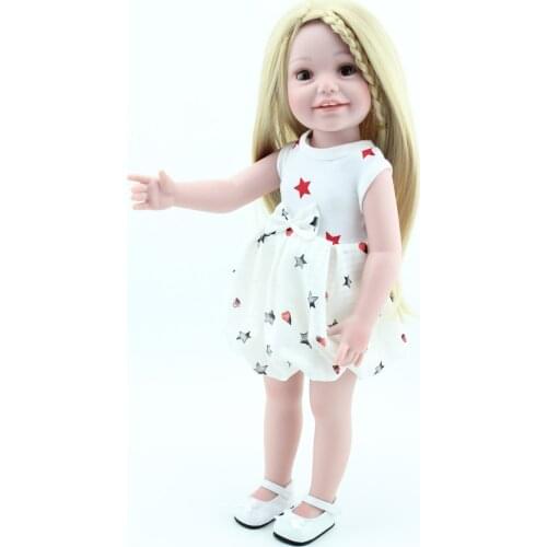 Girl Dolls 45cm full vinyl body American Soft Reborn Baby Realistic Dolls Lifelike babies Play Dolls Fun Kids Toy Gifts
