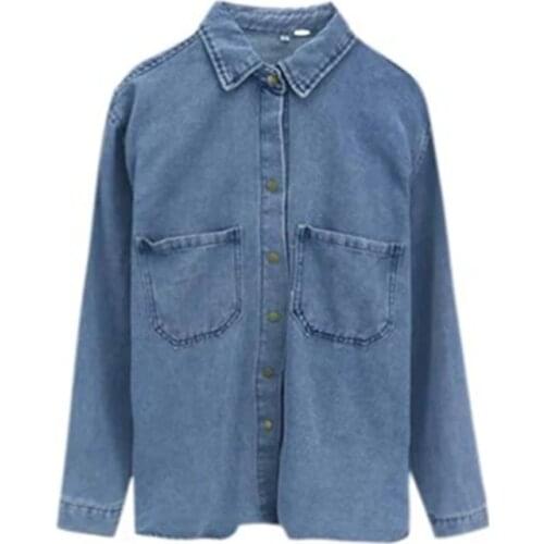 New Spring Autumn Womens Jackets Solid Long Sleeve Female Coats Tooling Loose Plus Size Lady Outerwear Shirts Coats