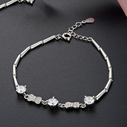 Fashion Bracelet For Women Genuine 925 Sterling Silver Bracelet Jewelry Accessories Anniversary Gift For Lady Party Decoration