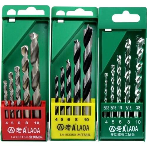 LAOA Drill Bits Set for Masonry Drilling Metal Stone or Wood Brocas Pocket Hole jig Woodworking tools