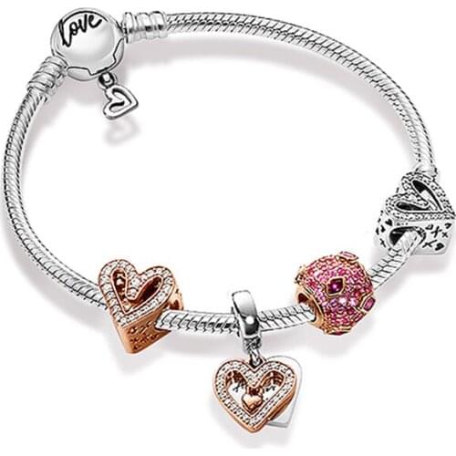 2020 New Classic ZT0550 Bright Love Bracelet Set Fashionable Personality Elegant Temperament To Send Girlfriend Birthday Gift