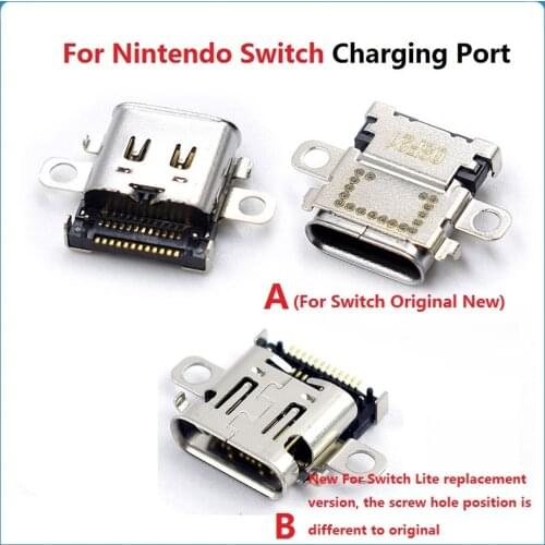 5Pcs For Switch Original Charging Port For NS Nintendo Switch Lite Console Power Connector Type-C Charger Socket Port USB Tail P
