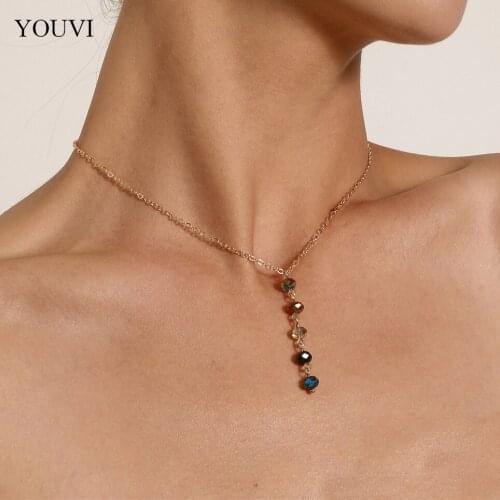 YOUVI Stone Beads Pendant Necklace Women Yoga Reiki Healing Balancing Maxi Chakra Necklaces Bijoux Femme Jewelry