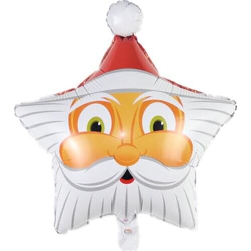 Christmas Party Decoration Santa Claus pentagram aluminum balloons balloon wholesale
