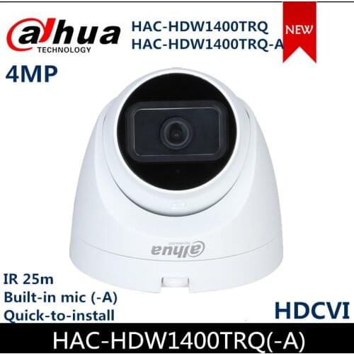 Dahua 4MP Analog camera HDCVI Quick-to-install IR Eyeball Camera HAC-HDW1400TRQ HAC-HDW1400TRQ-A Smart IR 25m BNC port