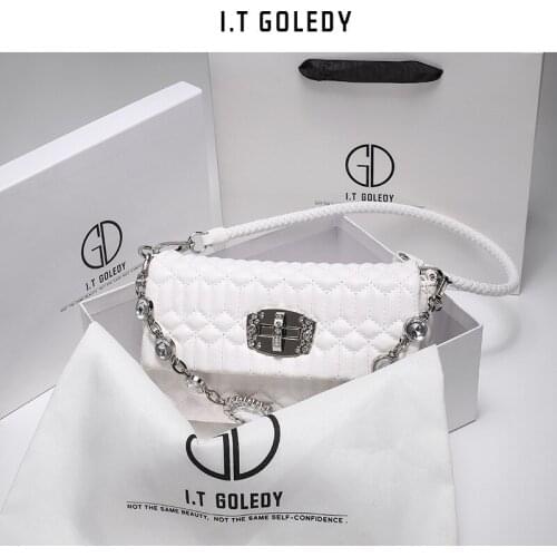 Rhinestone Fashion Womens Handbag 2020 New Autumn/winter Fashion Armpit Bag One-shoulder Cross-slung Chain Bag