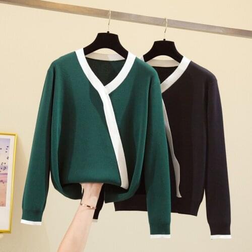 Black Green Knitted WomenS Pulovers Oversize Sweater Fashion Winter Clothes For Fall Women 2020 Knitted Korean Female A6519