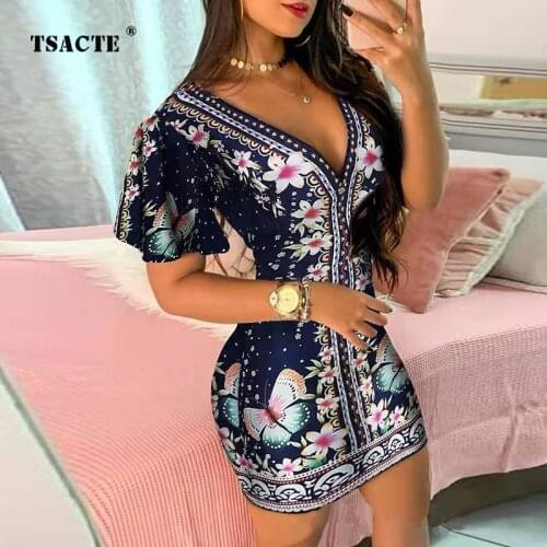 Летние платья мини TSACTE China At AliExpress
