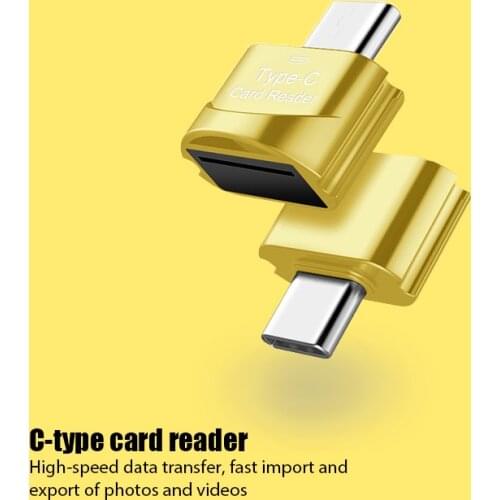 Zinc Alloy Mobile Phone External TF Card Reader Mini USB 3.1 Type-c Card Reader Memory Card Reader For Laptop Samsung Huawei
