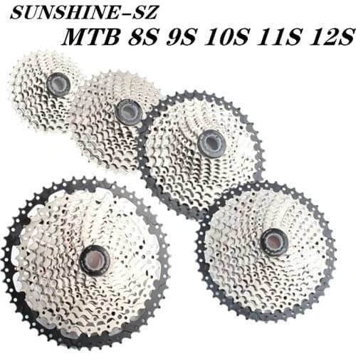 Free shipping bicycle MTB cassette 8S 9S 10s 11S 12s 30s speed 36/42/46/50T freewheel width ratio mountain bike bicycle flywheel