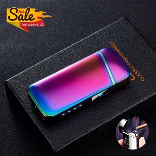 Fingerprint USB Charging Lighters Induction Rechargeable Lighter Personality Plasma Flameless Electric Lighters Gadgets Men Gift