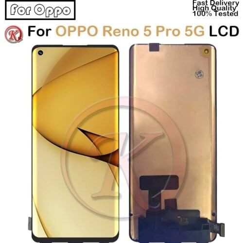 AMOLED 6.55 ” For Oppo Reno 5 Pro LCD Display With Touch Panel Screen Digitizer For oppo reno5 pro PDSM00 PDST00 CPH2201 display